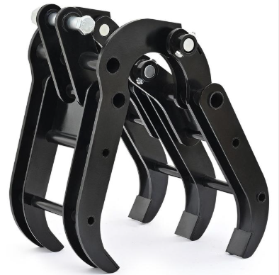 Mini Excavator Grapple Grabber Attachment with Wide Opening for Woods Rocks