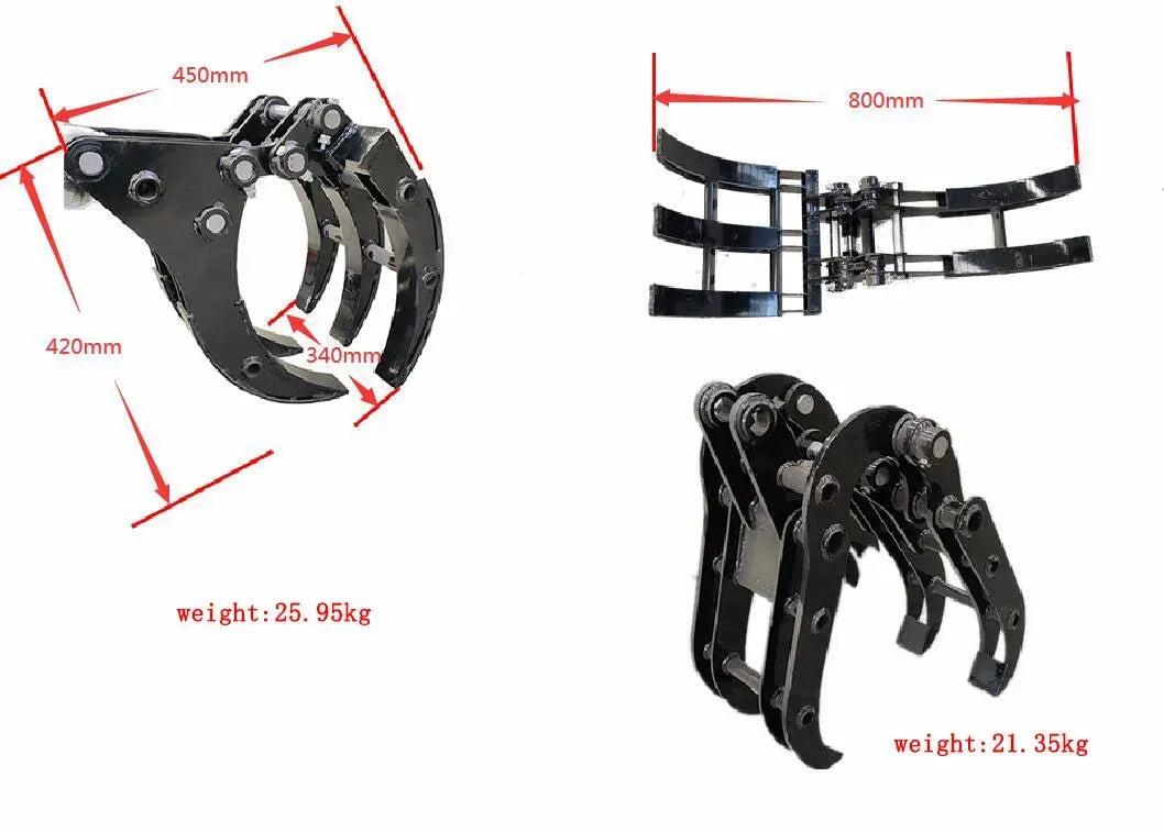 TYPHON Attachments Grapple Attachment for Mini Excavators Grabber USA