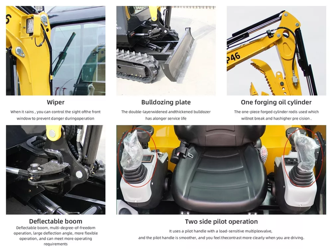 New Brand Mini Excavator 2 Ton Farm Small Digger EPA Engine Cab