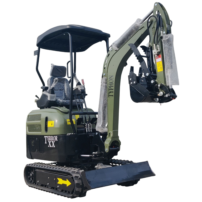 2025 4,000 lb TYPHON TERROR XX Mini Excavator โ Kubota D902 Diesel Engine | EPA Certified