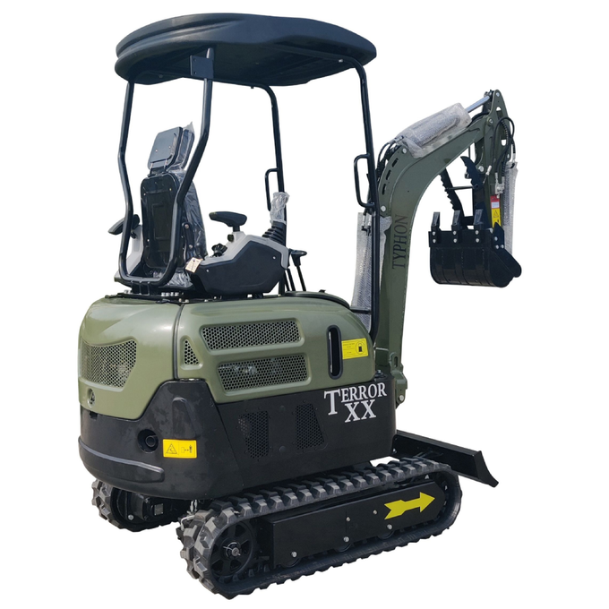 2025 4,000 lb TYPHON TERROR XX Mini Excavator โ Kubota D902 Diesel Engine | EPA Certified
