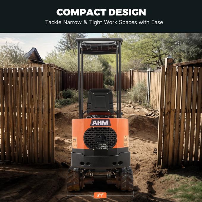 NW-A1 | 13.5 HP B&S Engine Mini Excavator with 6 Attachments