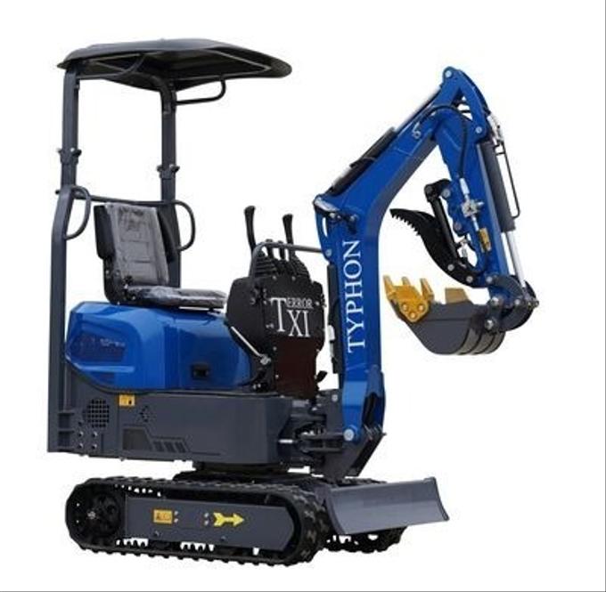 2025 TYPHON TERROR XI STORM Mini Excavator β 1.1 Ton Trench Digger with Boom Swing & Hydraulic Thumb