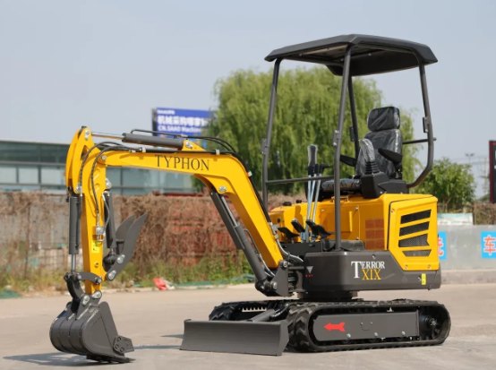TYPHON TERROR XIX STORM Mini Excavator – 1.8 Ton Trench Digger with Boom Swing, Canopy