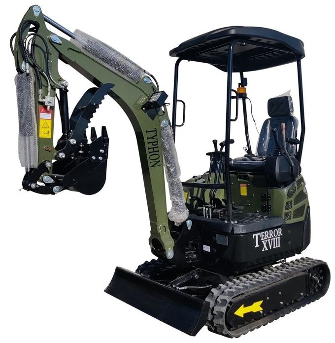 2025 4,000 lb TYPHON TERROR XVIII Mini Excavator – Kubota D902 Diesel Engine | EPA Certified