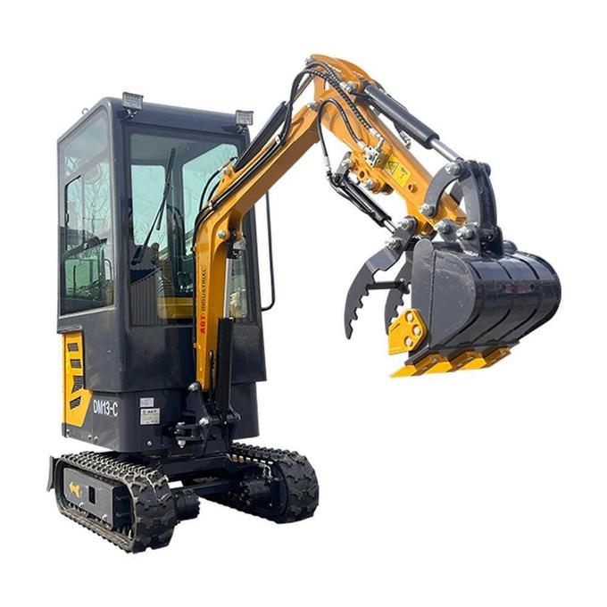 2024 13.5 HP B&S 1-Ton Mini Small Cab Excavator with Hydraulic Thumb by Bidadoo