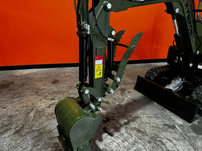 KYMRON® RH14G Mini Excavator (w/ Side Swing Boom & Retractable Tracks)