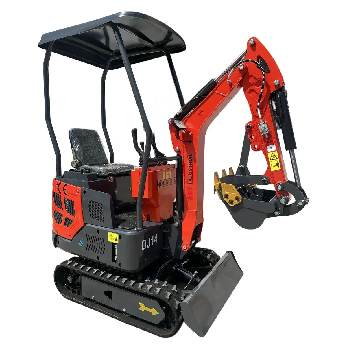1.4 Ton Mini Excavator, Gasoline Engine (B&S), Gas w/ Upgraded Hydraulic System | AGT-DY14 by Bidadoo