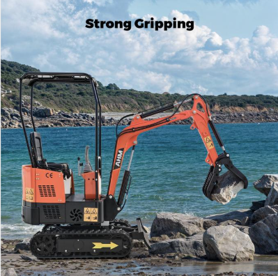 Mini Excavator Grapple Grabber Attachment with Wide Opening for Woods Rocks