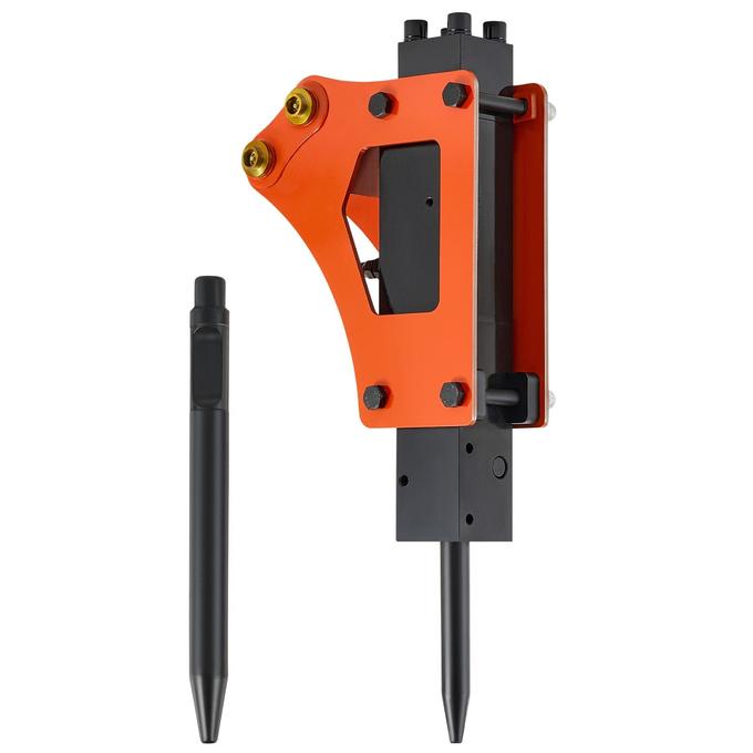 Hydraulic Breaker Hammer for Mini Excavator Concrete Breaker with 2 Chisels Hoses