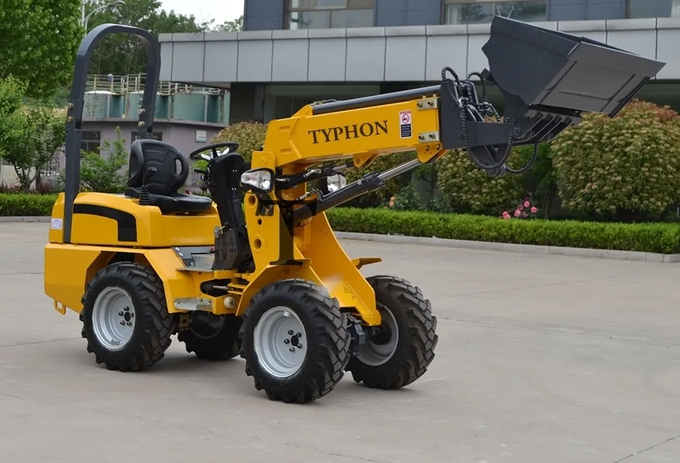 New TYPHON Wheel Loader with Kubota D1105 engine 24 hp 1 ton Load USA