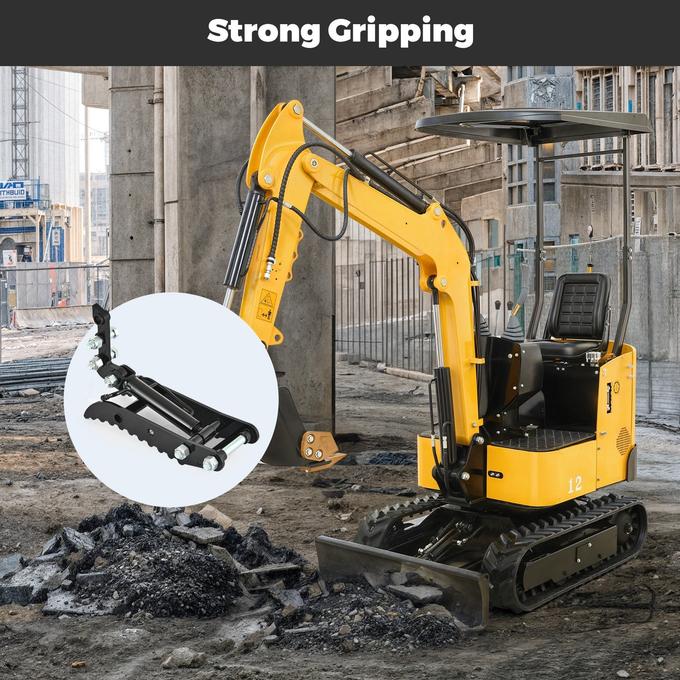 Hydraulic Thumb Clip Attachment For 1 Ton Mini Excavator with 2 Hydraulic Hoses