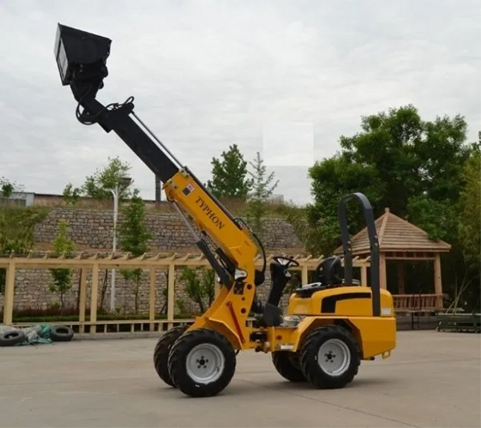 New TYPHON Wheel Loader with Kubota D1105 engine 24 hp 1 ton Load USA