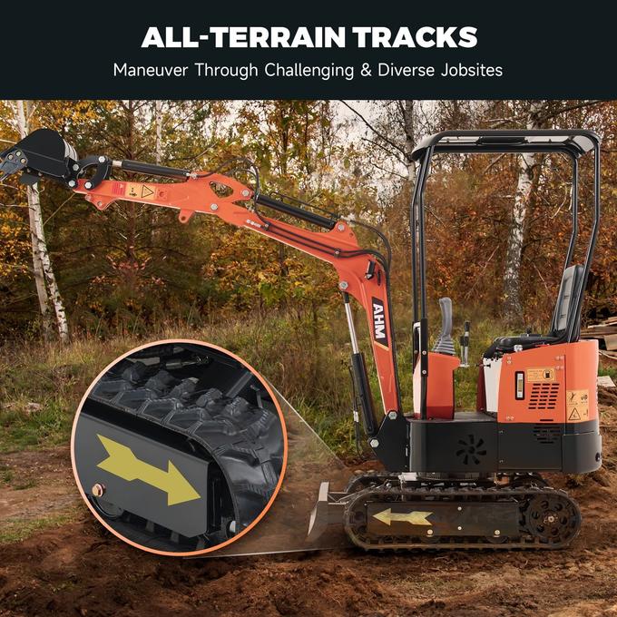NW-A1 | 13.5 HP B&S Engine Mini Excavator with 6 Attachments