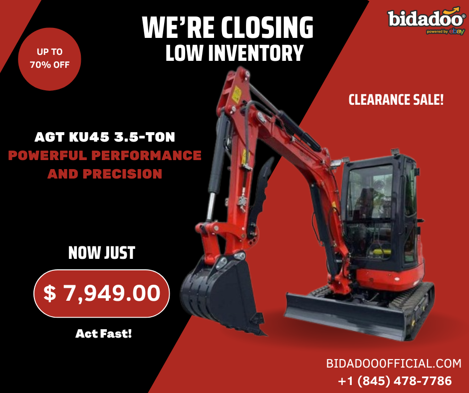 AGT KU45 3.5-Ton Mini Excavator – Powerful Performance and Precision by Bidadoo