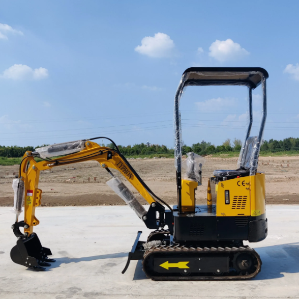 TYPHON TERROR X STORM Mini Excavator – 1 Ton Trench Digger with Canopy, Hydraulic Thumb Clip, Bucket USA