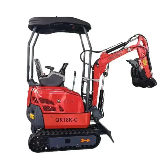QK18K-C Mini Excavator with Kubota Engine – Swing Boom & Hydraulic Thumb by Bidadoo