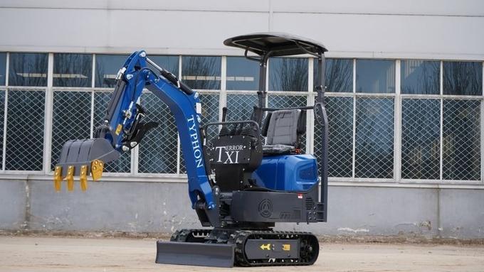 2025 TYPHON TERROR XI STORM Mini Excavator – 1.1 Ton Trench Digger with Boom Swing & Hydraulic Thumb
