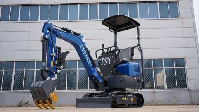 2025 TYPHON TERROR XI STORM Mini Excavator – 1.1 Ton Trench Digger with Boom Swing & Hydraulic Thumb